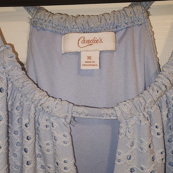 XL light blue double layer keyhole dress by Candie's NWOT - Picture 3 of 7